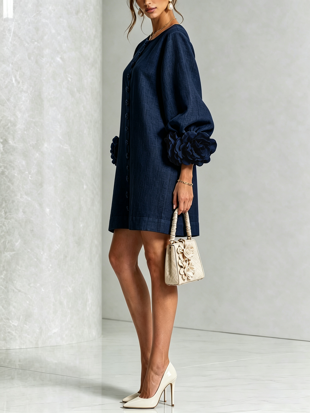 Florence | Floral Button-Down Shift Dress