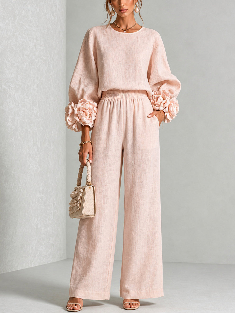 Rosabel | Floral Cuff Two-Piece Set Floral