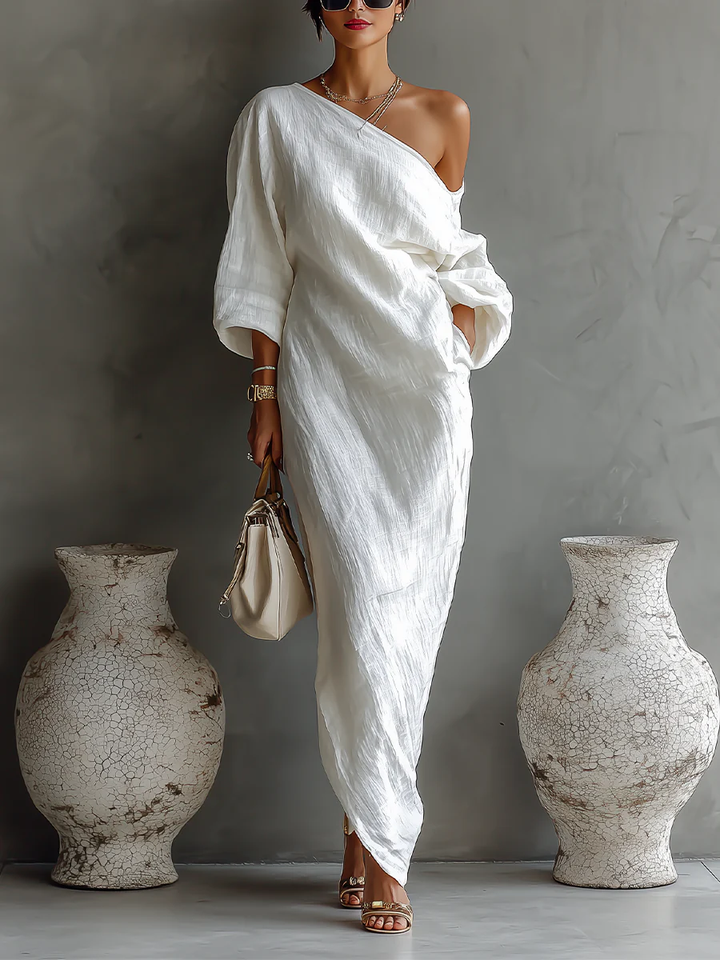Amara™ | Elegant Asymmetrical Maxi Dress