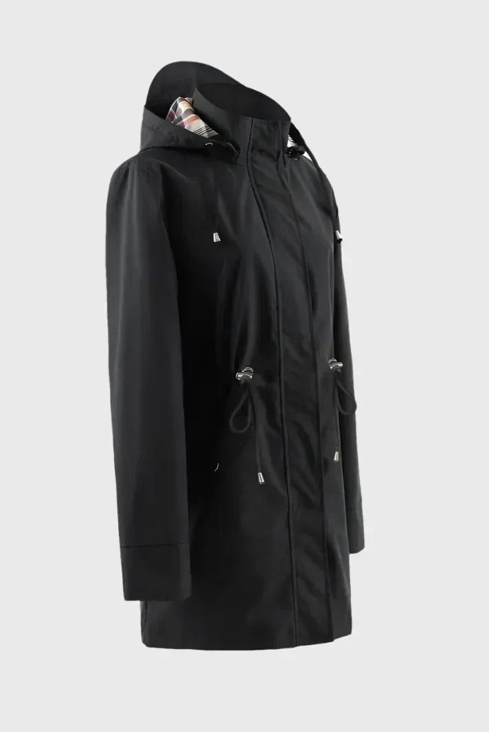 Doemi Fitted Silhouette Long Sleeve Raincoat