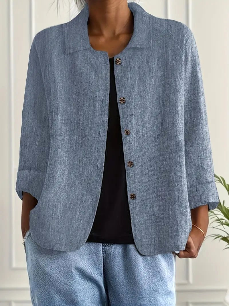 Rosetta | Crinkled Weave Open Shirt