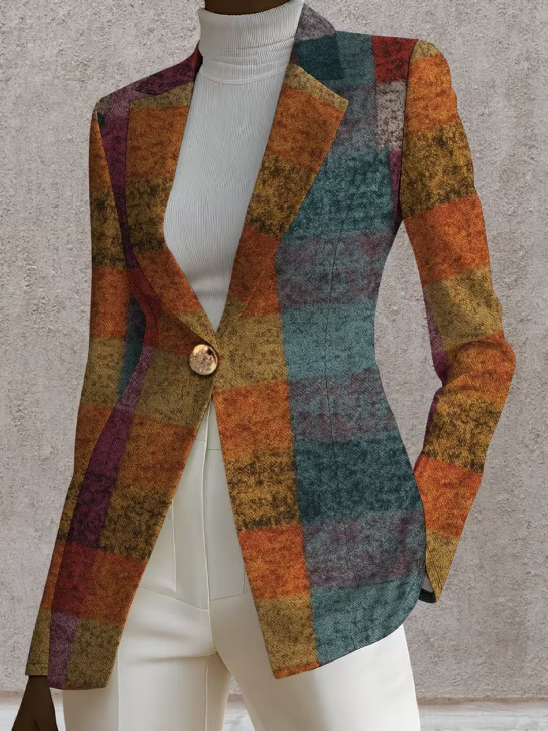 Charis | Autumn Plaid Blazer