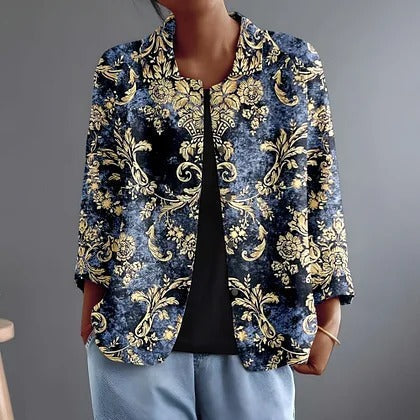 Odile | Gold Ornament Open Shirt