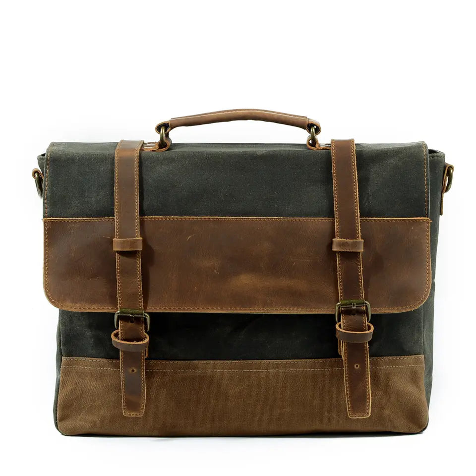 Jack - Durable Water-Resistant Waxed Canvas Messenger Bag