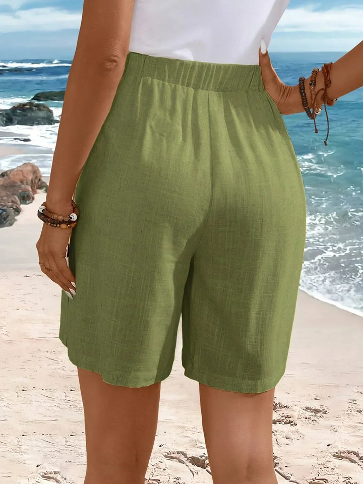 Whitney | Cotton Shorts with Buttons
