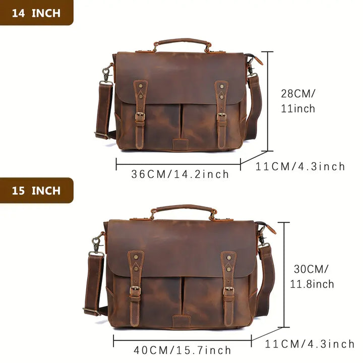 Mark - Vintage-Inspired Messenger Bag Briefcase