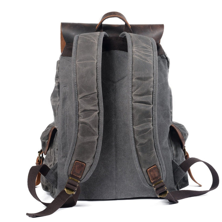 James - Classic Canvas and Leather Backpack