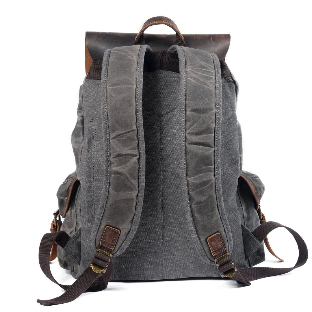 James - Retro Canvas and Leather Backpack