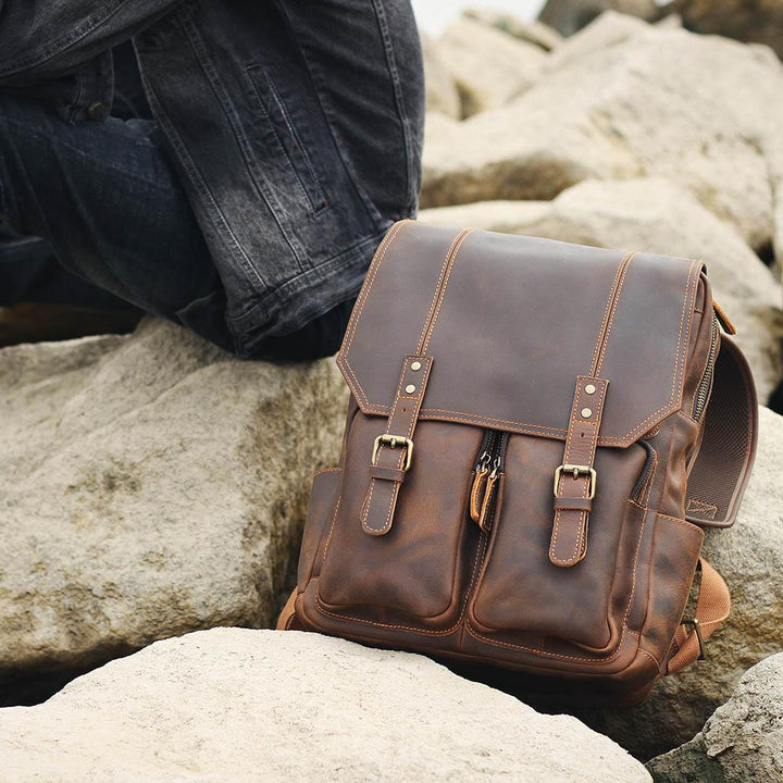 Robert - Vintage Leather Travel Backpack