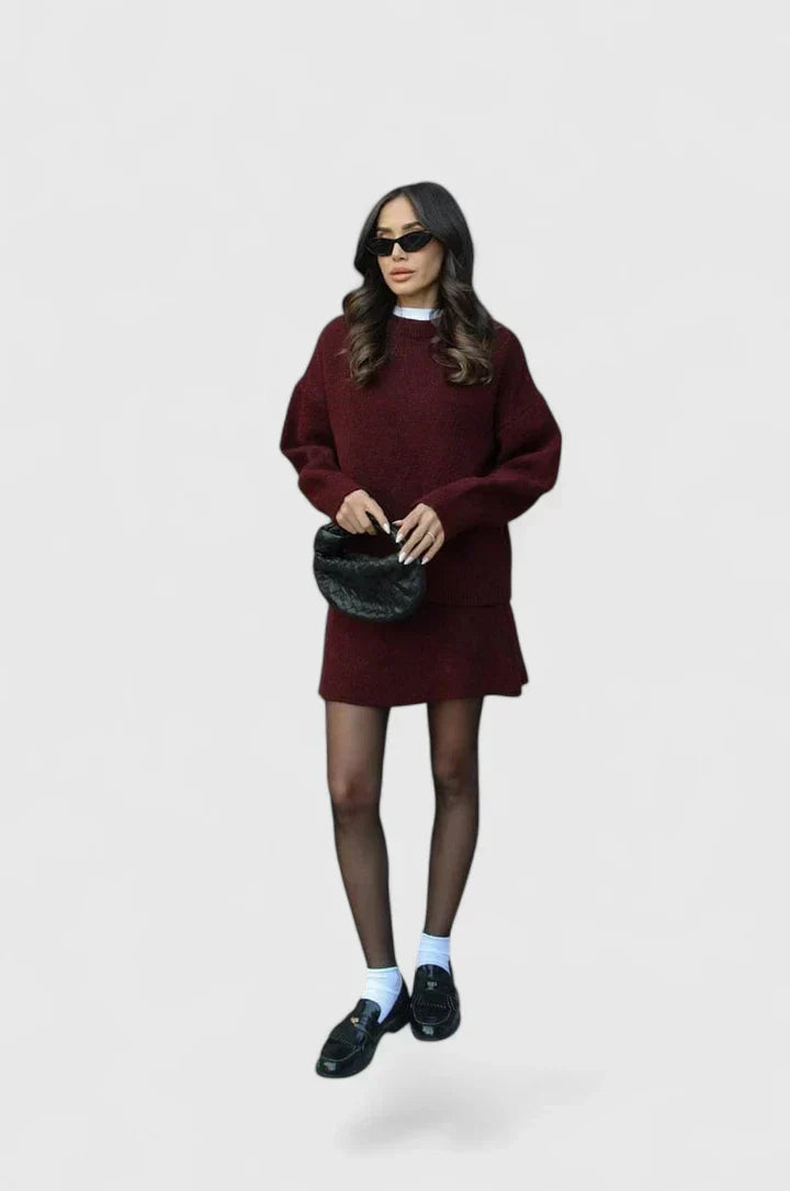 Gwenda | Oversized Sweater and Skirt Set
