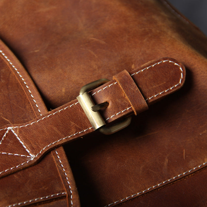Jeffrey - Sturdy Classic Leather Backpack