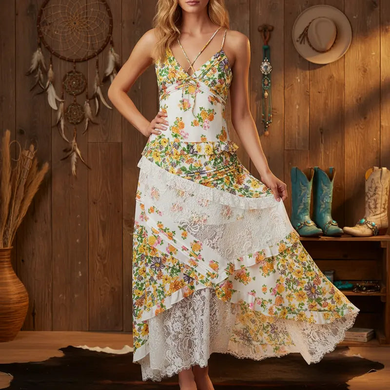 Seraphina | Floral Lace Maxi Dress