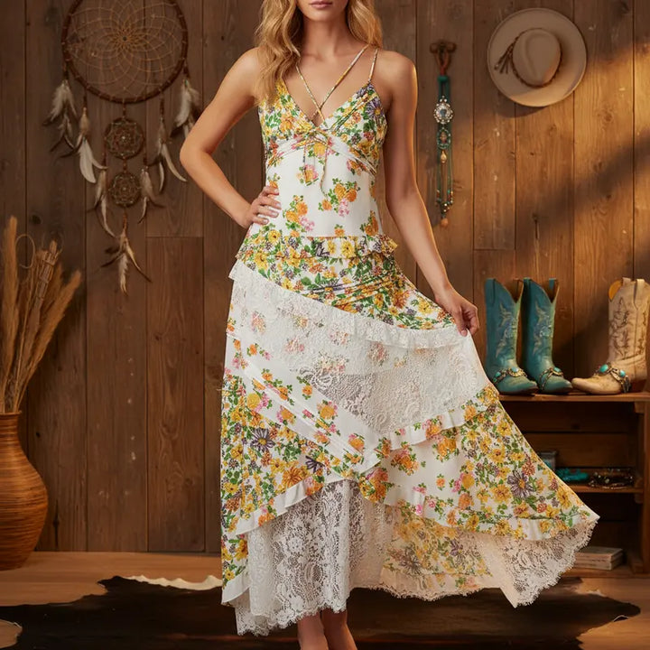 Seraphina | Floral Lace Maxi Dress