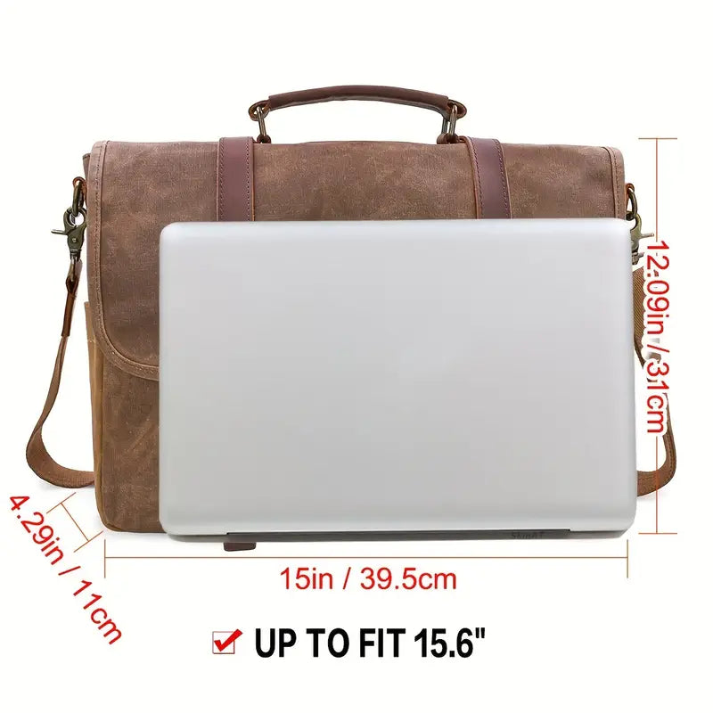 Brett - Men's Spacious Waterproof Canvas Messenger Bag