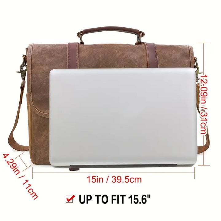 Brett - Men's Spacious Waterproof Canvas Messenger Bag
