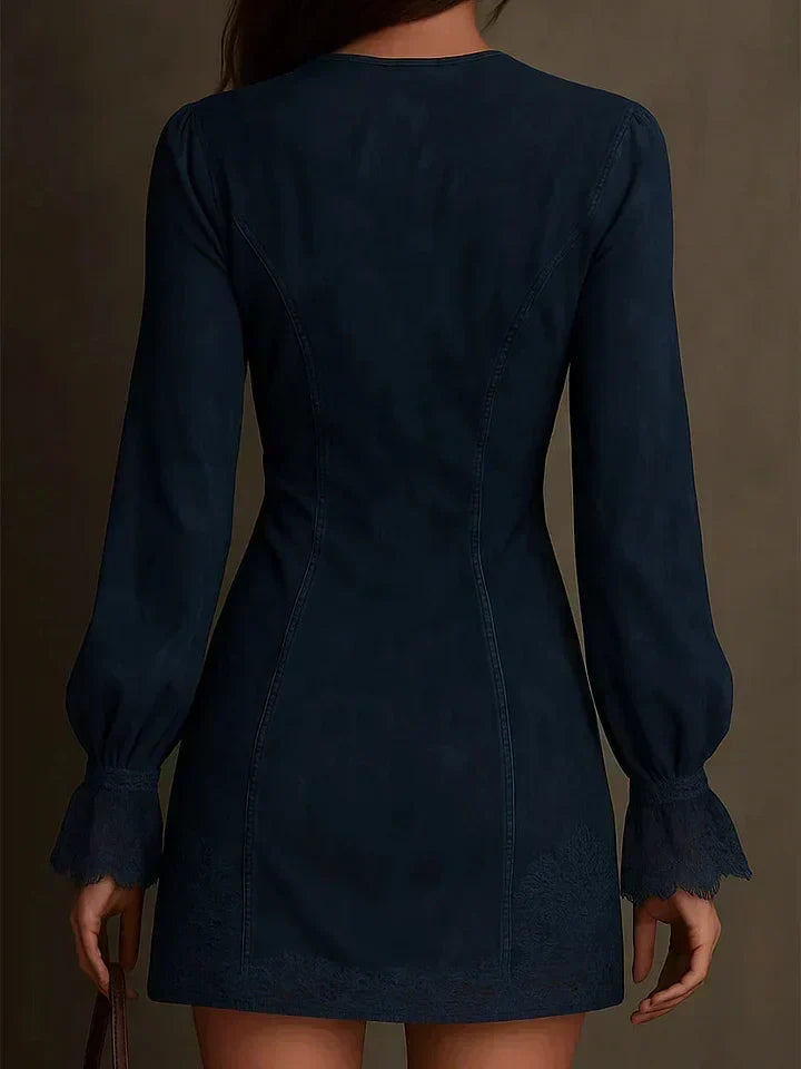 Linnet | Suede-Look Zip-Front Dress