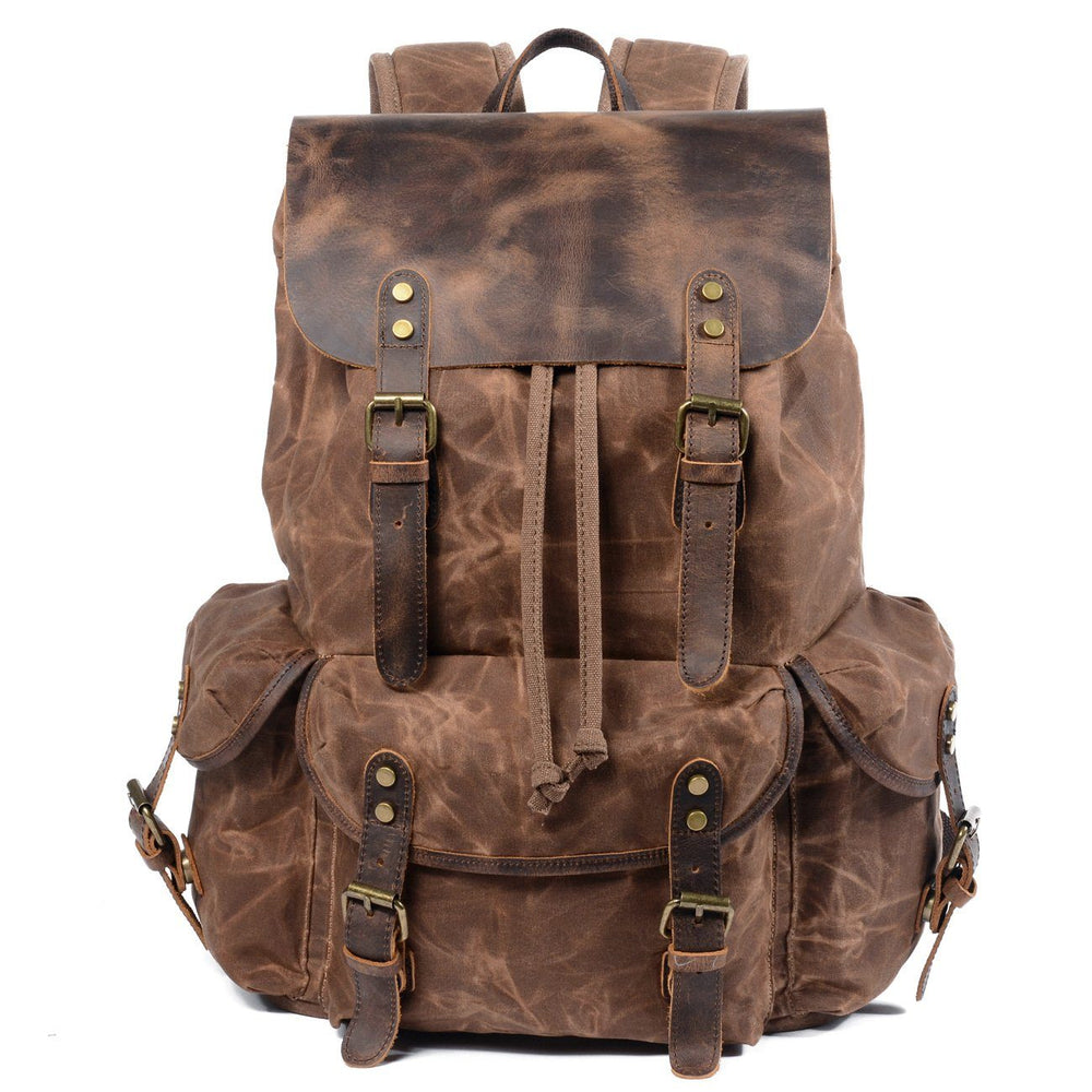 James - Classic Canvas and Leather Backpack