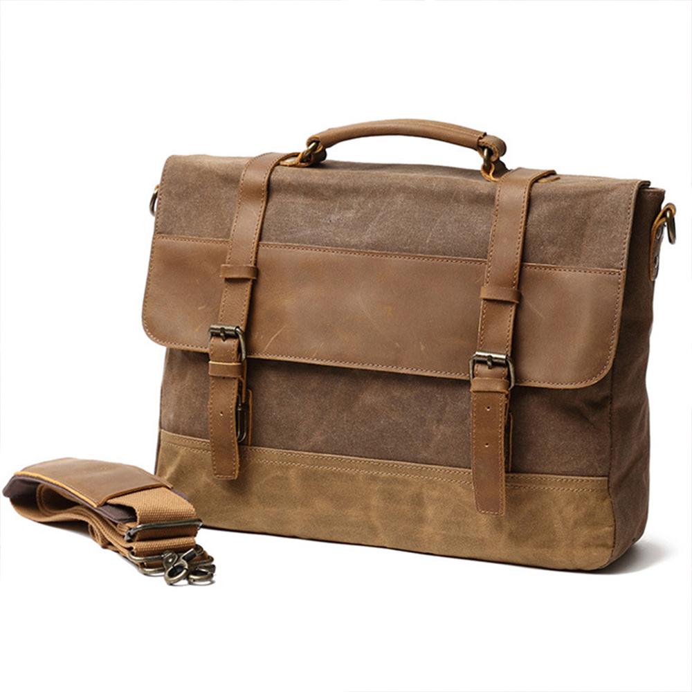 Jack - Durable Water-Resistant Waxed Canvas Messenger Bag
