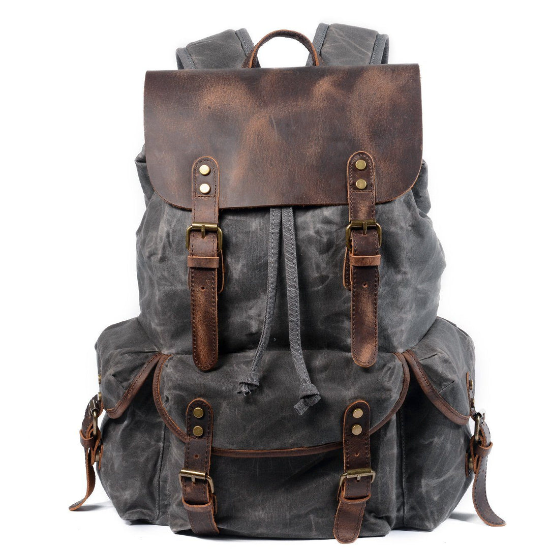 James - Classic Canvas and Leather Backpack