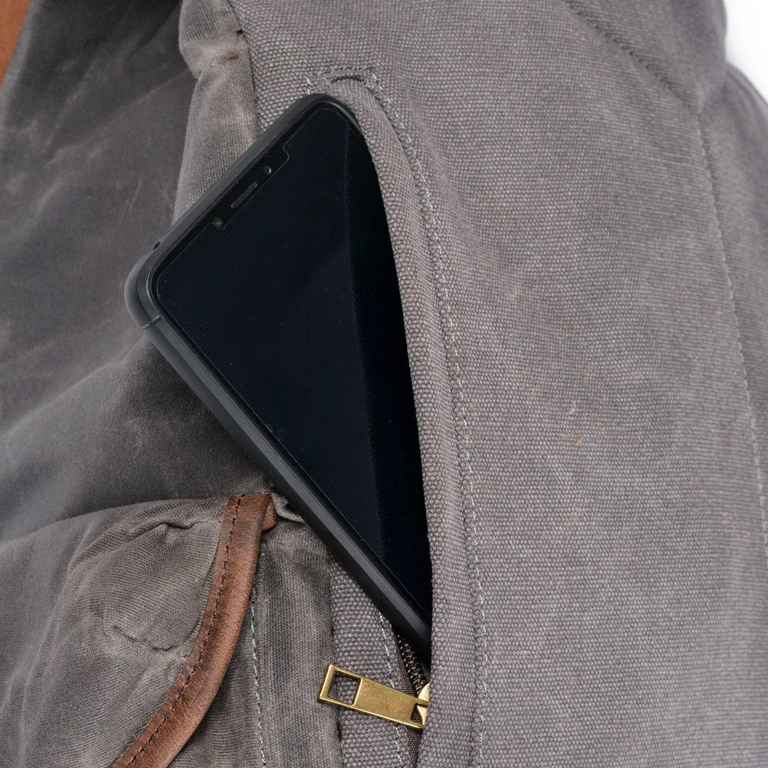 James - Classic Canvas and Leather Backpack