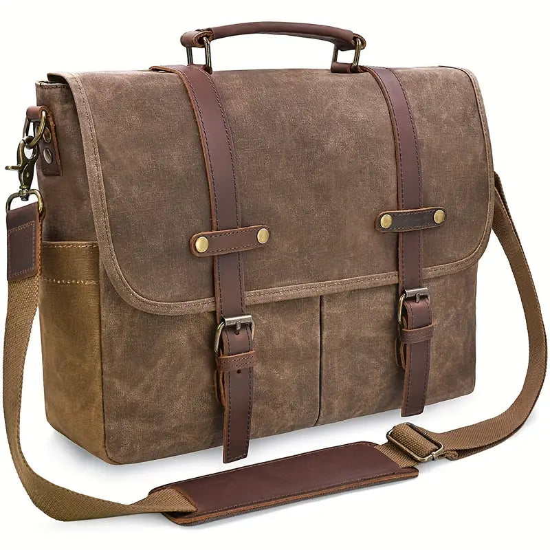 Brett - Men's Spacious Waterproof Canvas Messenger Bag