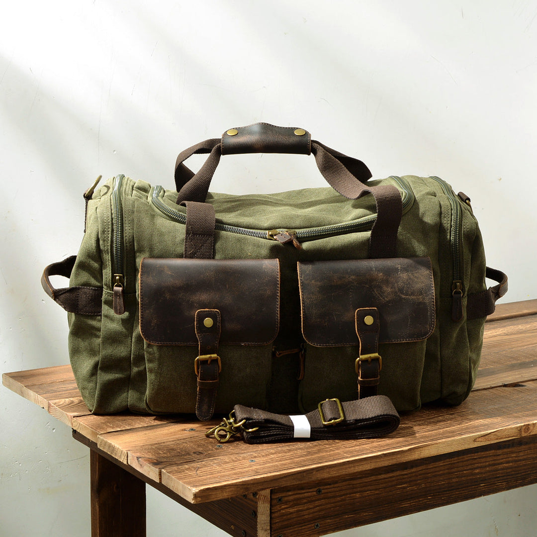 David - Men's Canvas and Leather Duffle Bags