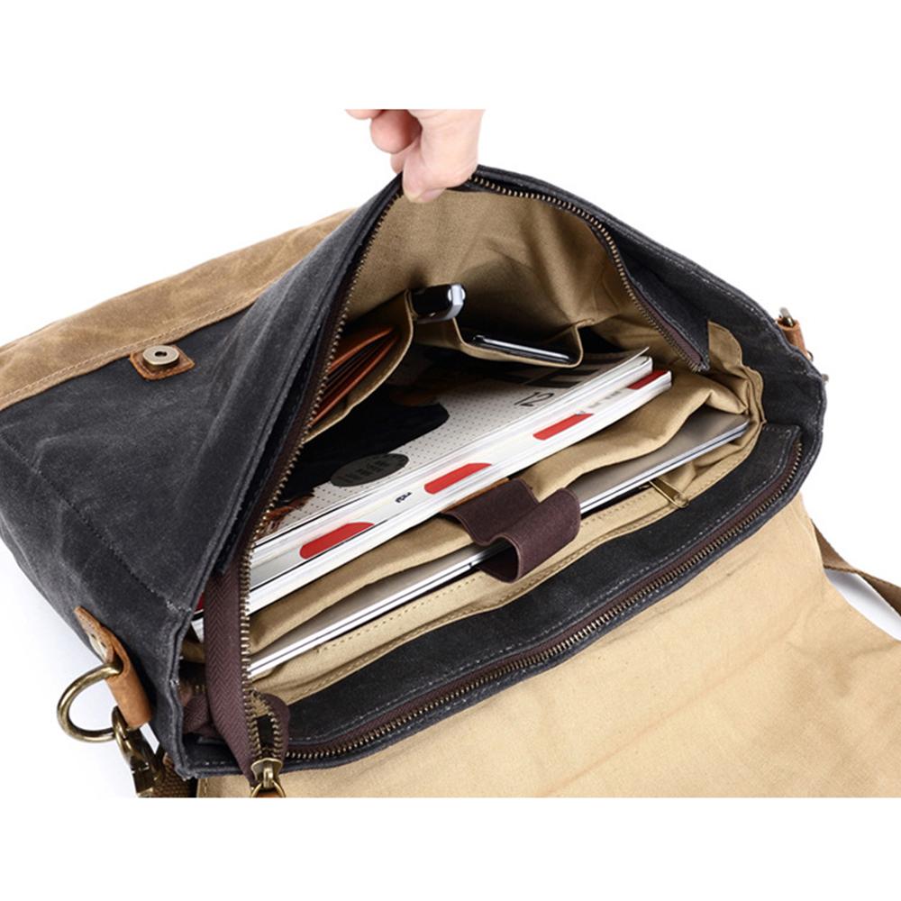 Jack - Durable Water-Resistant Waxed Canvas Messenger Bag