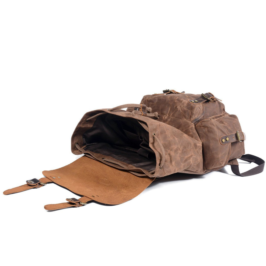 James - Classic Canvas and Leather Backpack