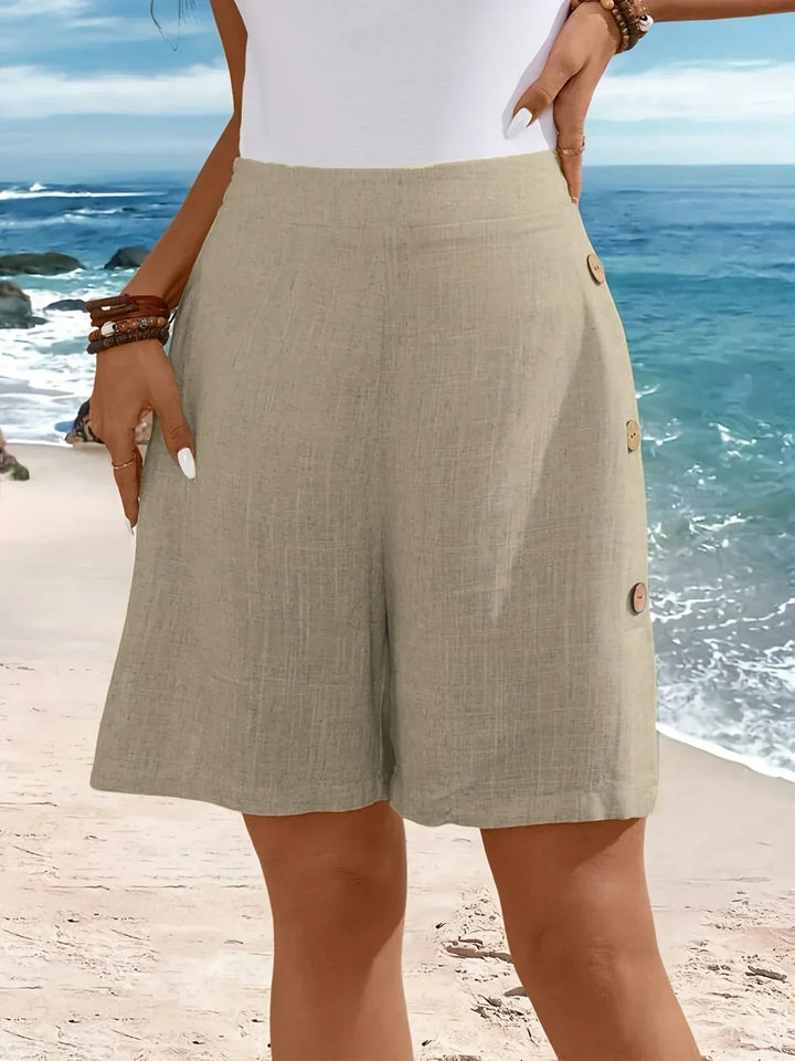 Whitney | Cotton Shorts with Buttons