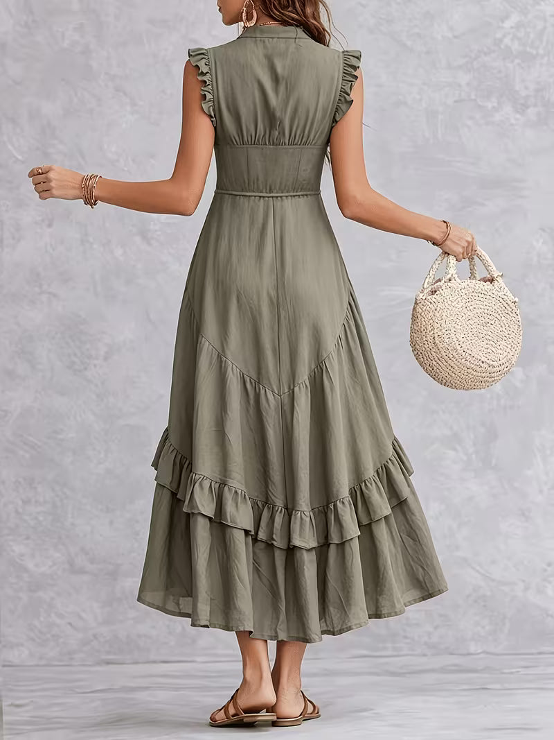 Lumina™ | Elegant Summer Ruffle Dress