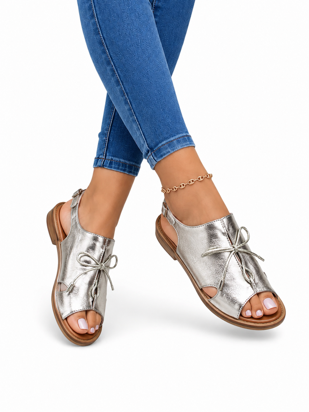 Stella™ | Elegant Leather Lace Up Sandals