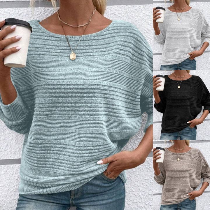 Marnie | Striped Batwing Knit Top