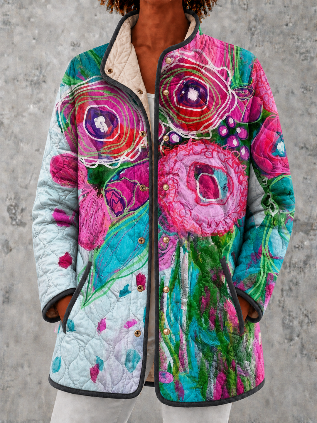 Arianne | Elegant Floral Patterned Jacket