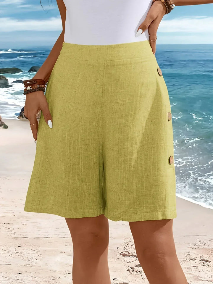 Whitney | Cotton Shorts with Buttons