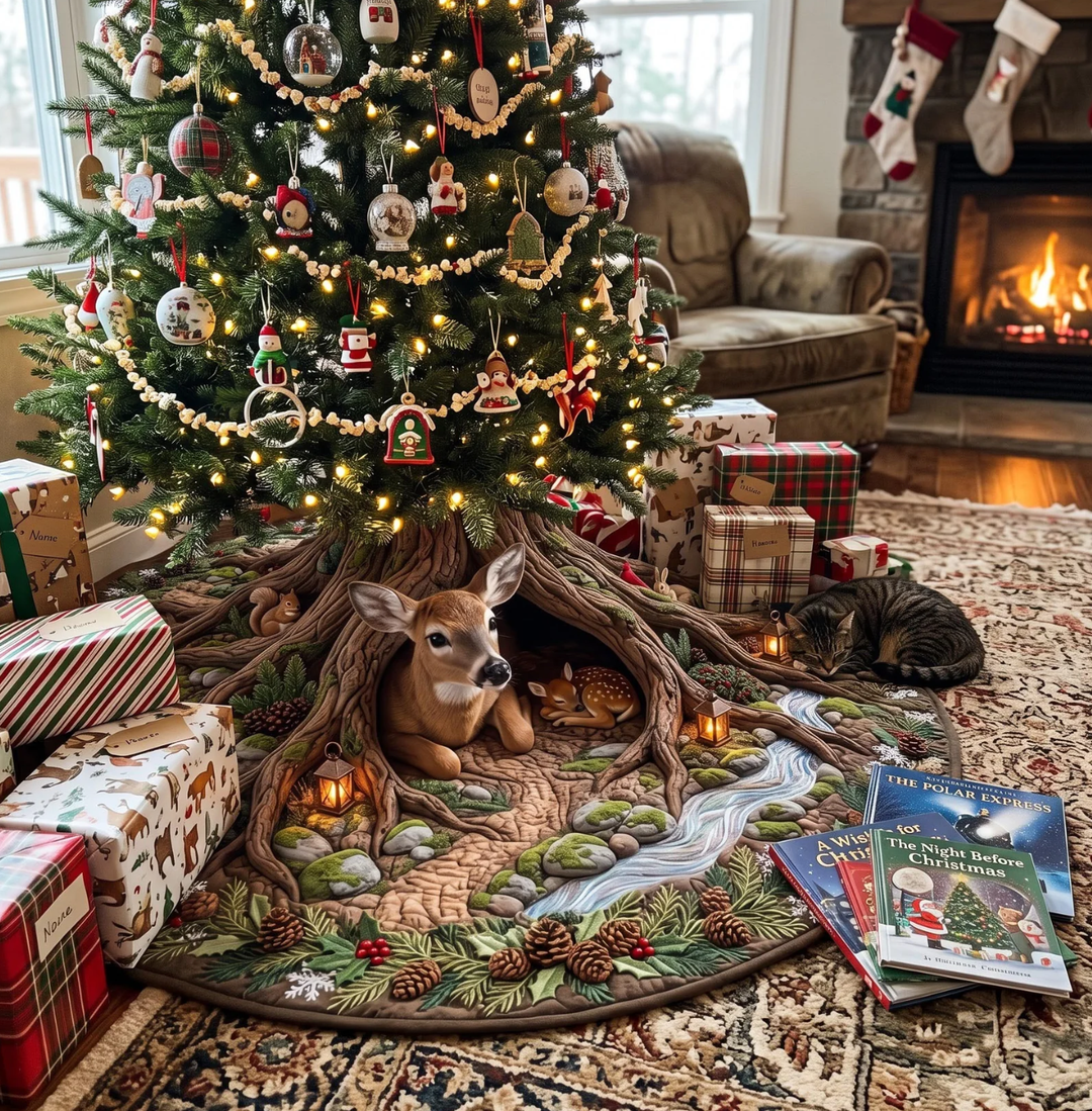 Eleri™ | Deer Haven Quilted Tree Skirt