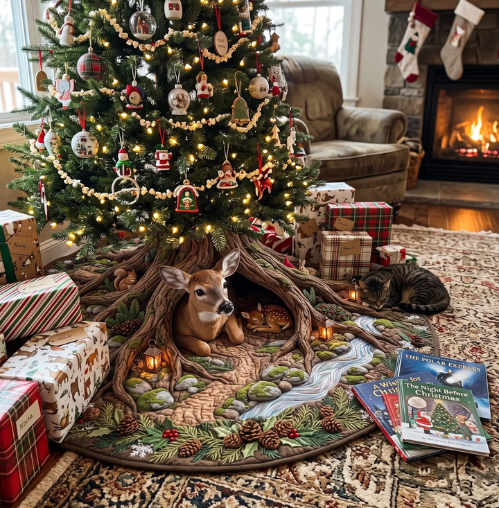 Eleri™ | Deer Haven Quilted Tree Skirt