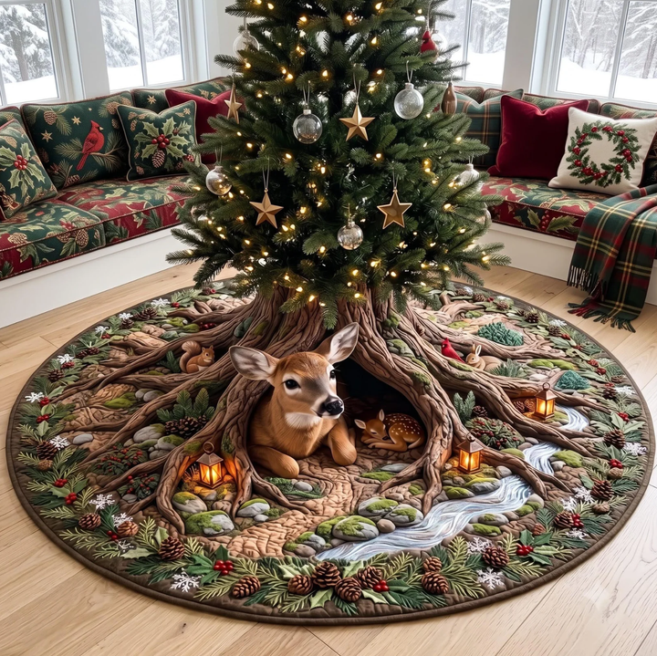 Eleri™ | Deer Haven Quilted Tree Skirt