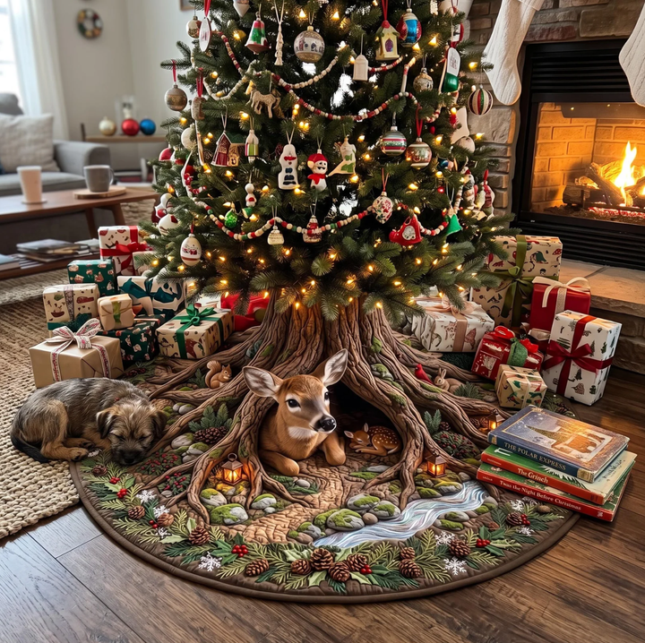 Eleri™ | Deer Haven Quilted Tree Skirt