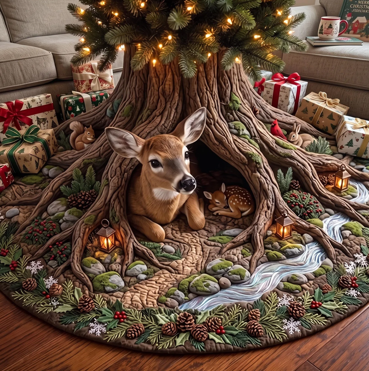 Eleri™ | Deer Haven Quilted Tree Skirt