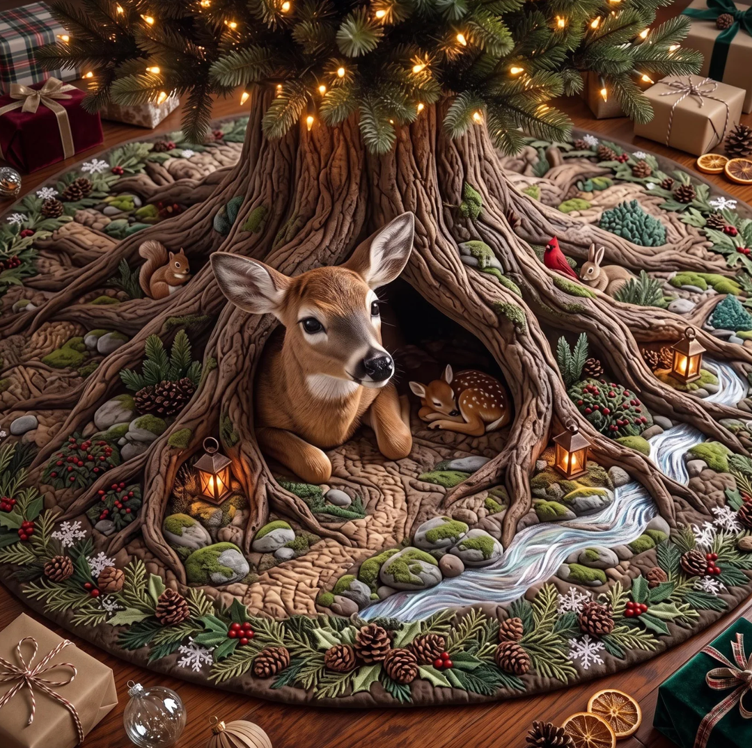 Eleri™ | Deer Haven Quilted Tree Skirt