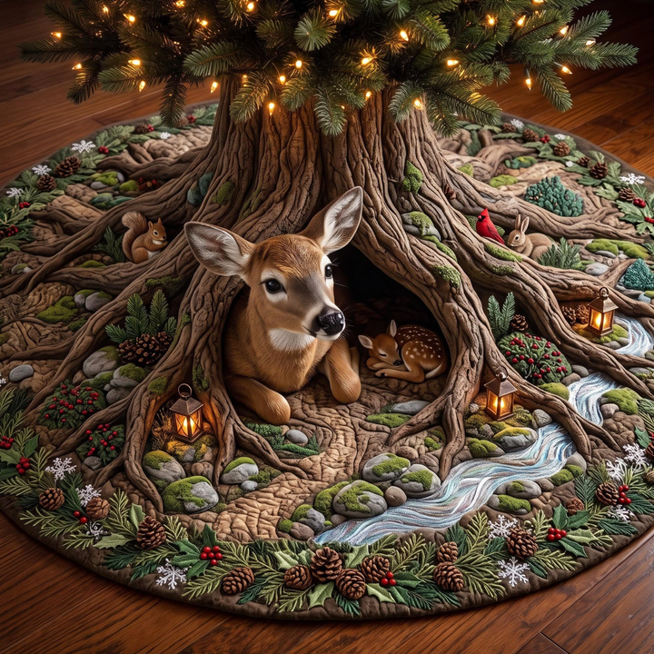 Eleri™ | Deer Haven Quilted Tree Skirt