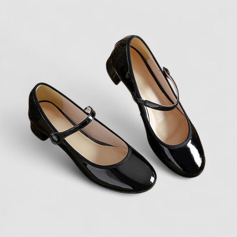 Marjorie | Patent Mary Jane Block Heels