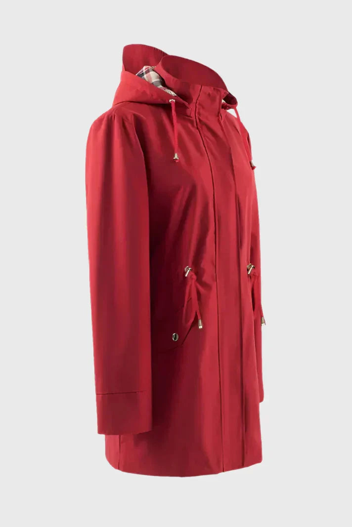 Doemi Fitted Silhouette Long Sleeve Raincoat