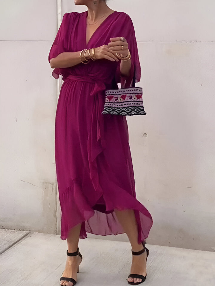 Danella™ | Flowing Dress with V-Neck