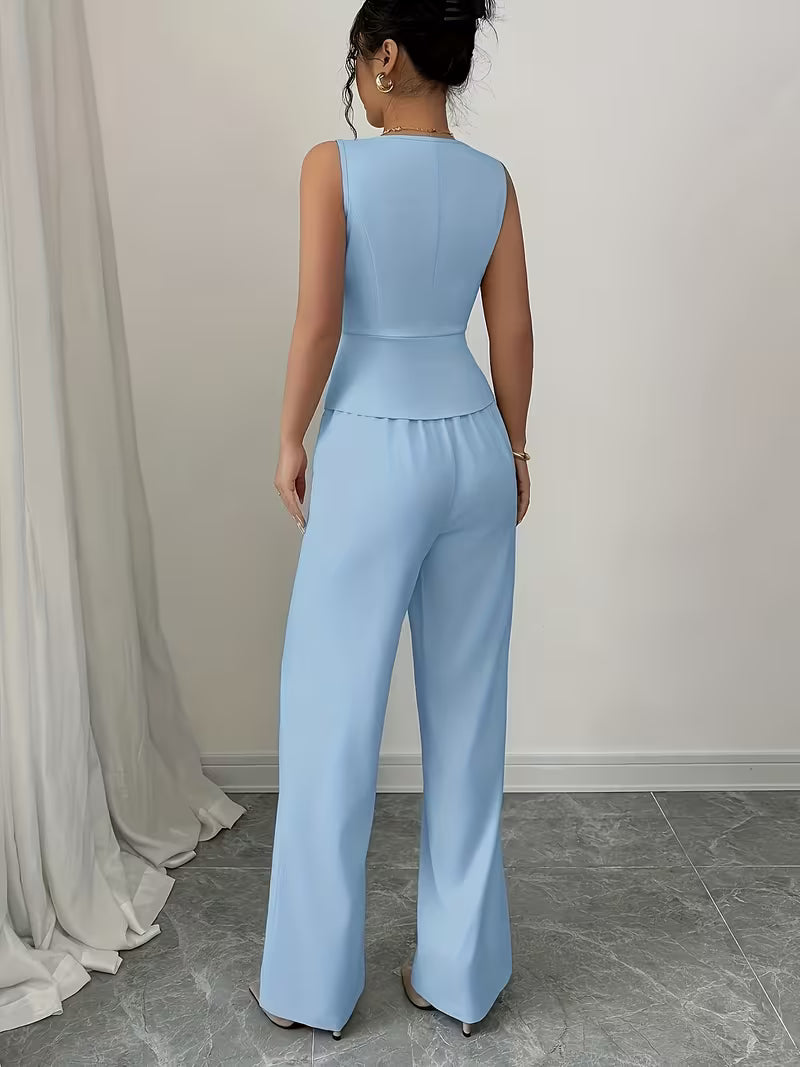 Giselle™ | Elegant Tailored Vest Pant Set