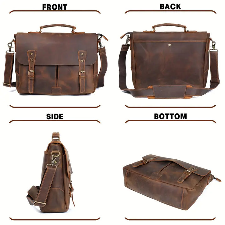 Mark - Vintage-Inspired Messenger Bag Briefcase