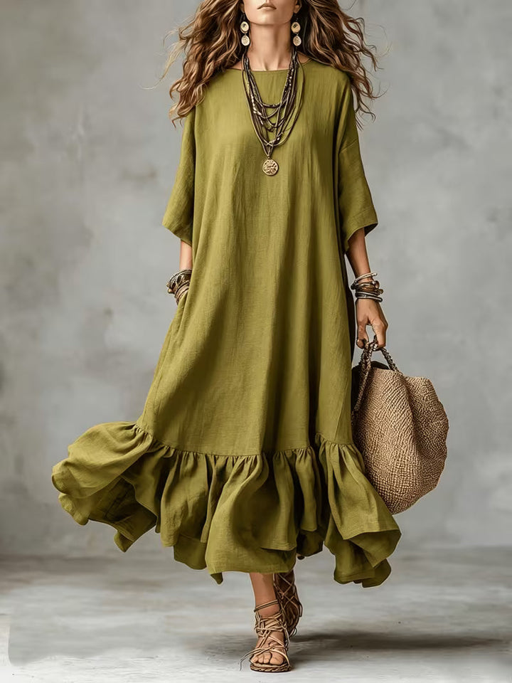 Mirabel™ | Relaxed Bohemian Ruffle Maxi Dress