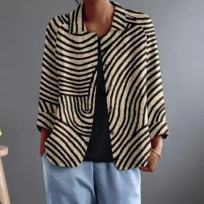 Jonquille | Concentric Stripe Open Shirt
