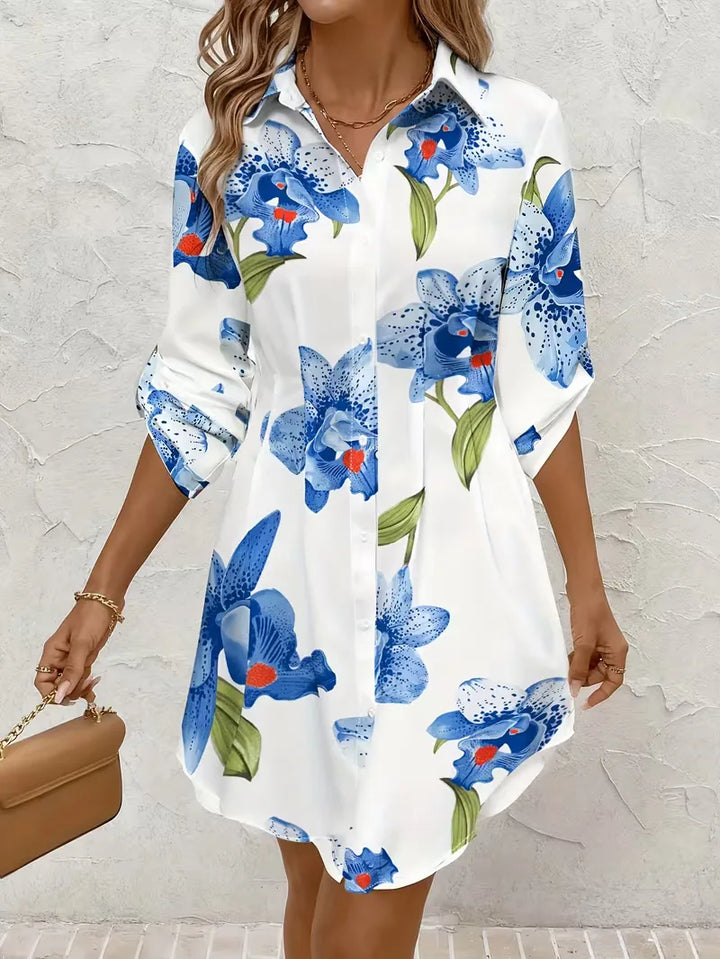 Shirt Dress with Floral Print