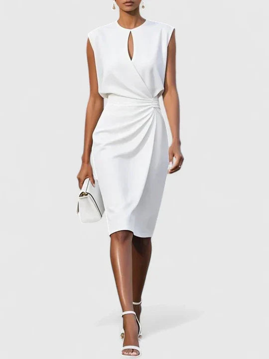 Julieta™ | Keyhole Ruched Midi Dress